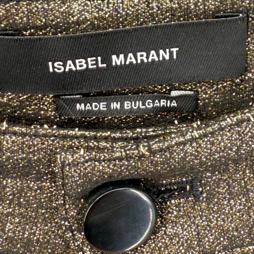 Isabel Marant Slim Metallic Gold Pants S - Picture 6 of 10